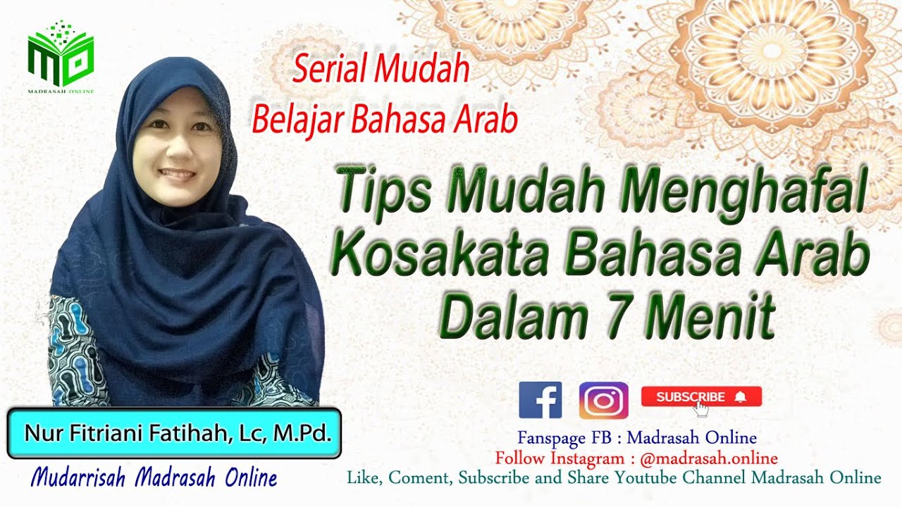 Mudah Menghafal Kosa Kata Arab dalam 7 Menit