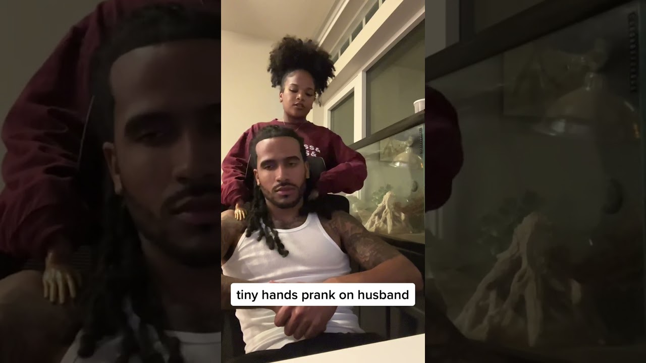 Tiny Hands Prank on Husband! 😂 #Shorts