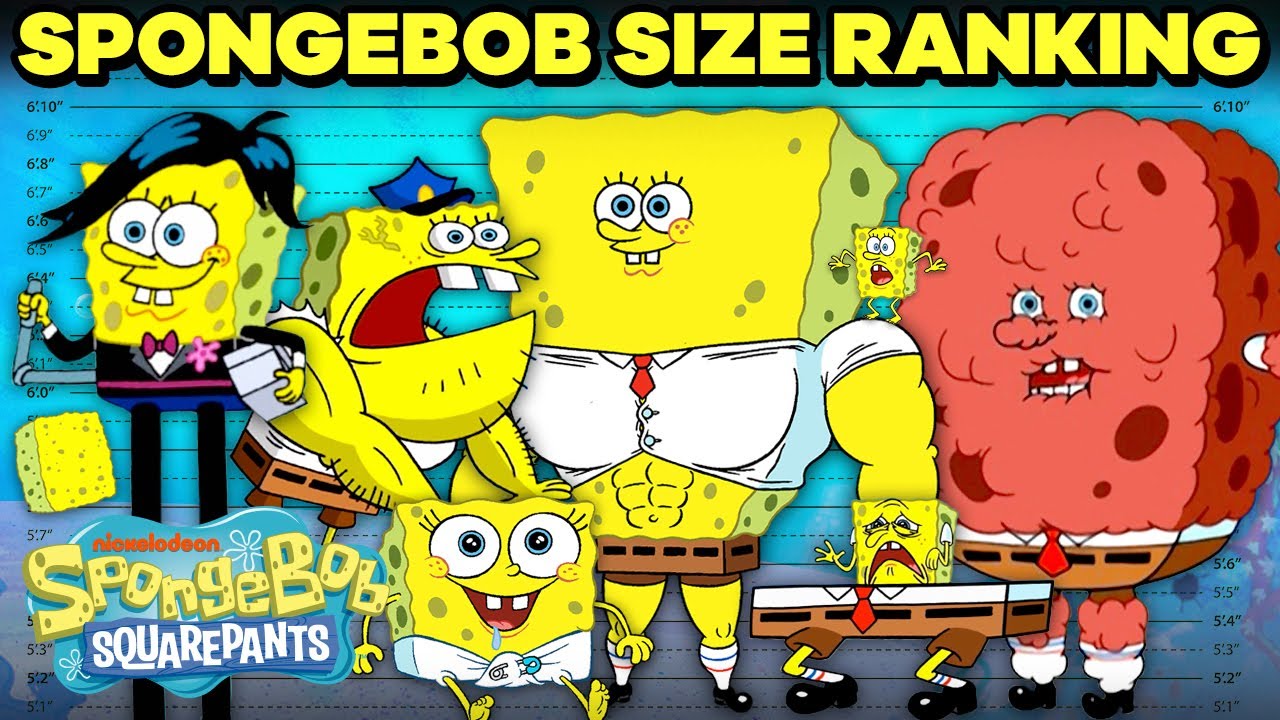 SpongeBob's Size Ranking! 📏