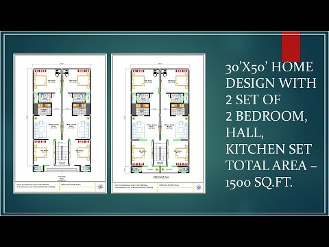 30x50 House Plan with 4BHK & Ground Floor π‘