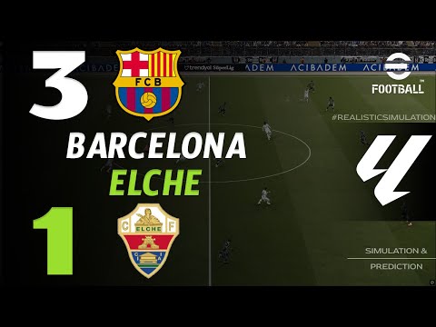 🔴 Barcelona contre Elche En Direct | Liga 2025/26 – Match en direct aujourd'hui eFootball Simulation