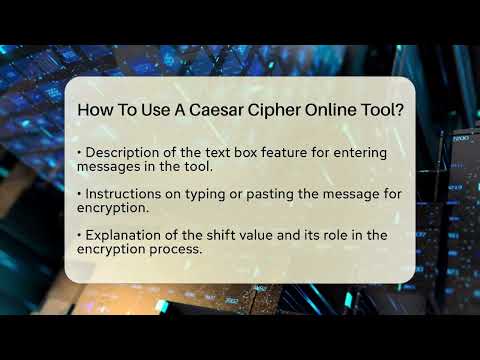 How To Use A Caesar Cipher Online Tool? - SecurityFirstCorp.com