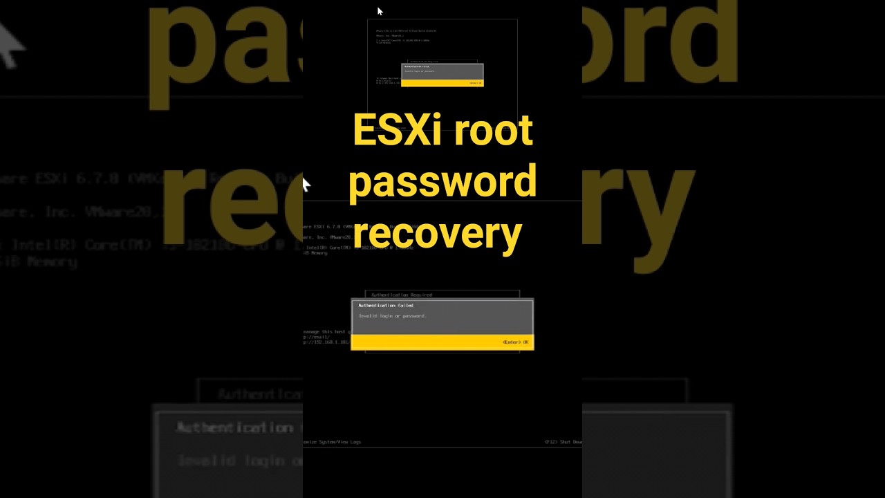 ESXi root password recovery ⚒️🖥️🦾 #shorts #tutorial #tricks #technology