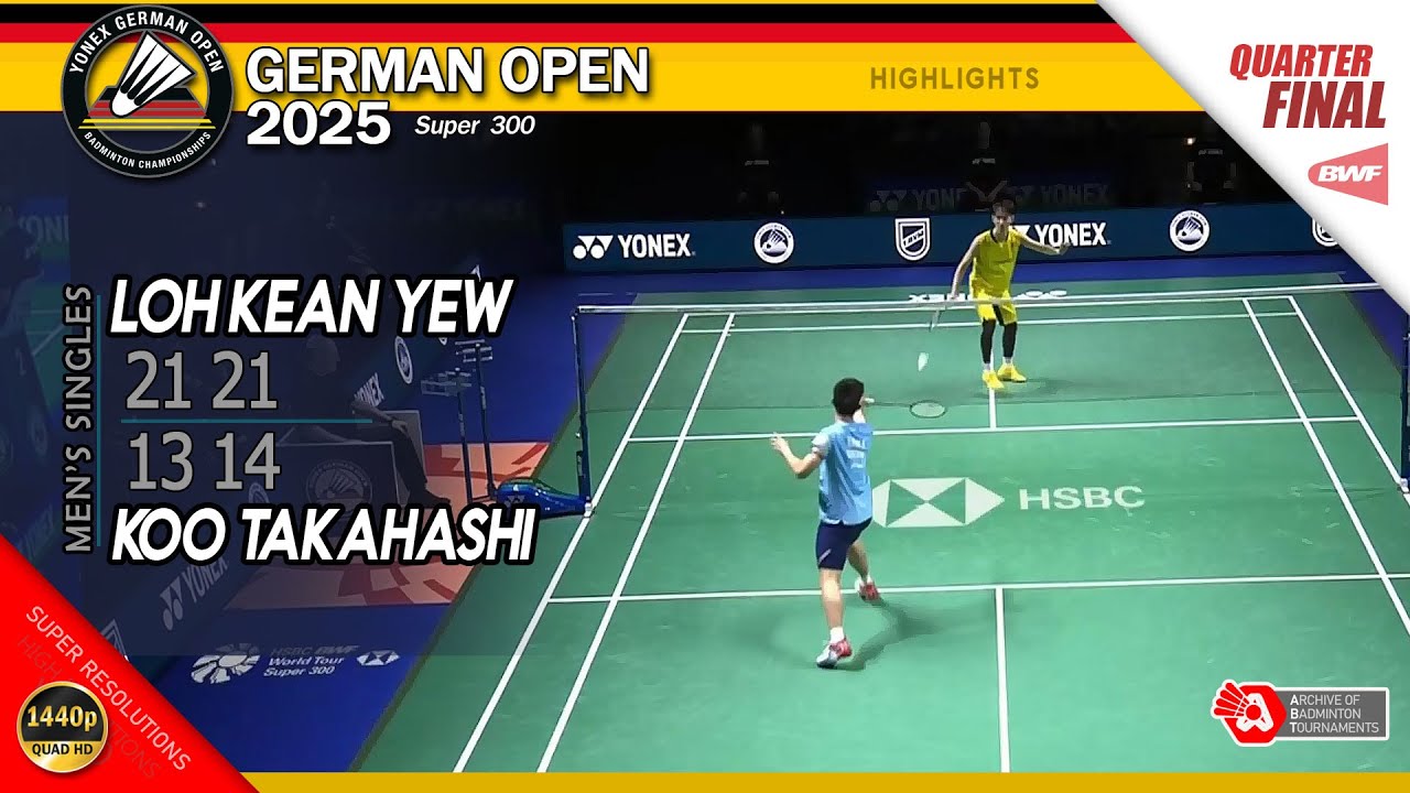 Koo Takahashi vs Loh Kean Yew | German Open SF Highlights