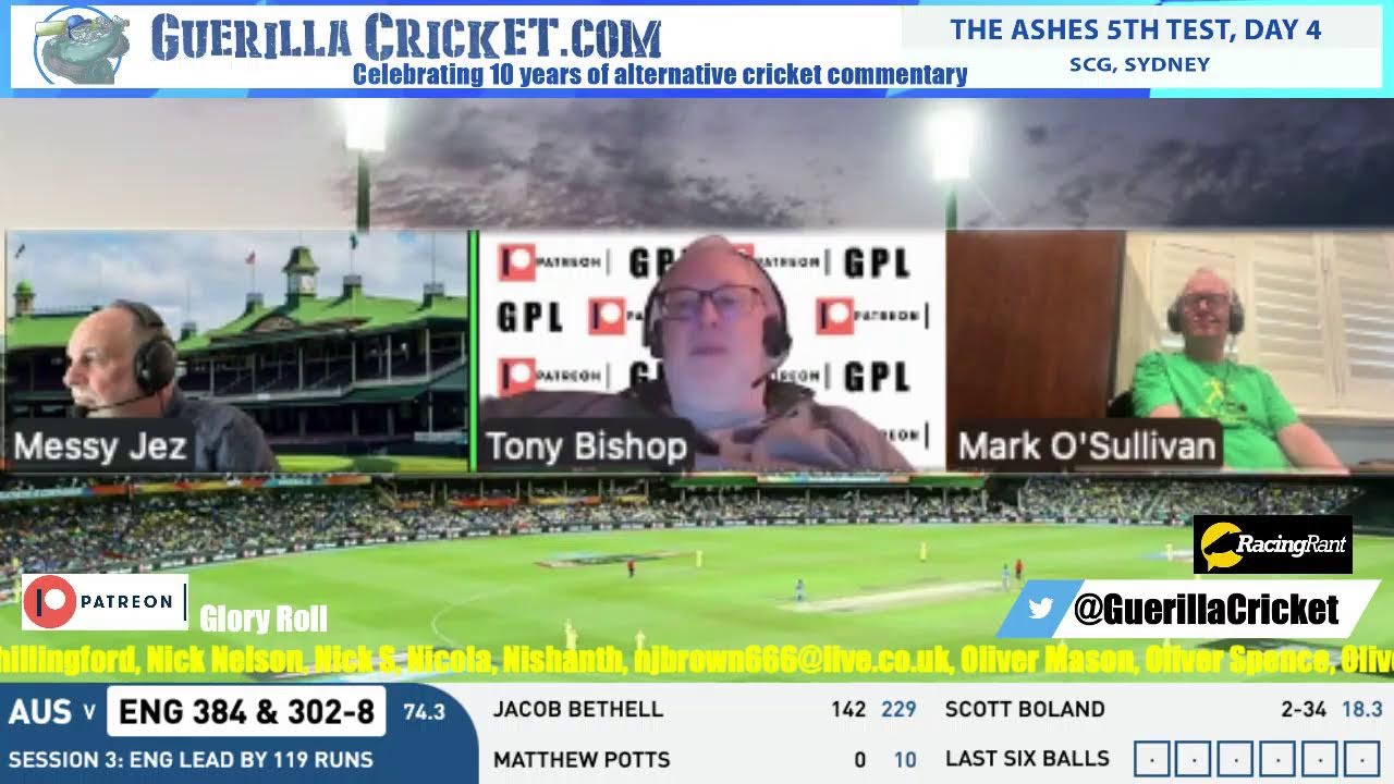 Ashes 5th Test Day 4 Live Commentary 🏏