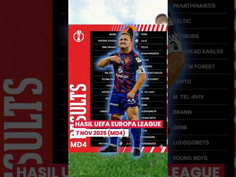 HASIL UEFA EUROPA LEAGUE — 7 NOV 2025 (MD4)