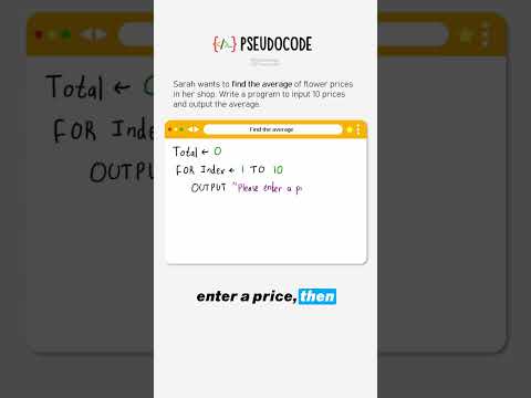How to find the average in pseudocode