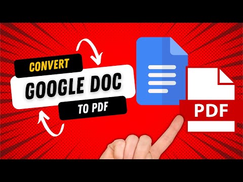 How to Change a Google Doc to PDF