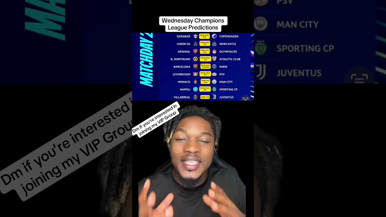 Wednesday Champions League Predictions ⚽