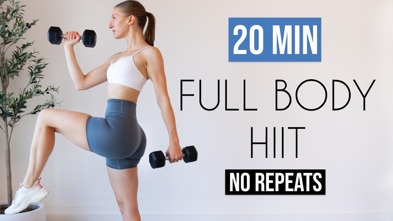 20-Minute Full Body HIIT Workout with Weights (No Repeats)