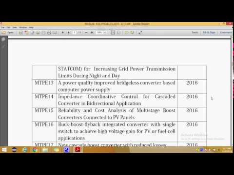 IEEE PROJECTS 2016 TITLE LIST | MATLAB POWER ELECTRONICS | IEEE PROJECTS 2017