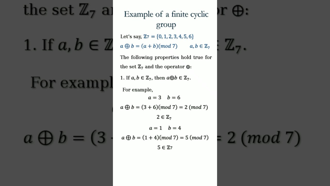 Understanding Cyclic Groups in Abstract Algebra 🔍