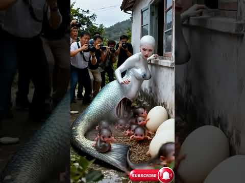 Gorgeous mother Mermaid with adorable baby girls🧜‍♀️ #mermaid #funnyshorts #shorts