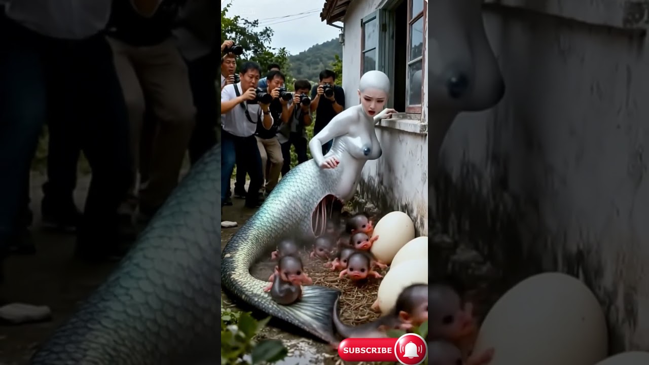 Stunning Mermaid Mom and Her Adorable Baby Girls 🧜‍♀️