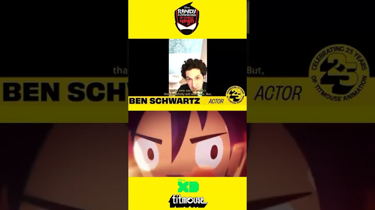 Ben Schwartz Celebrates 25 Years of Titmouse, Inc. & Shares Memories from 'Randy Cunningham: 9th Grade Ninja' 🎉