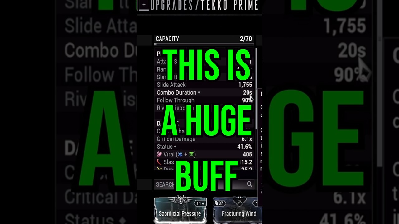 Melee Weapons got a HUGE BUFF In Warframe: The Vallis Undermind #warframe #melee #buff #op