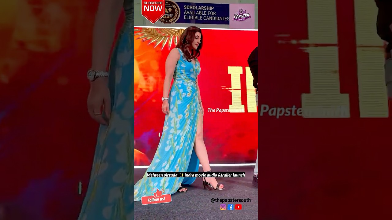 Mehreen Pirzada Shines at Indra Movie Audio & Trailer Launch ✨