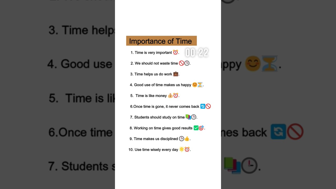 The Importance of Time ⏳