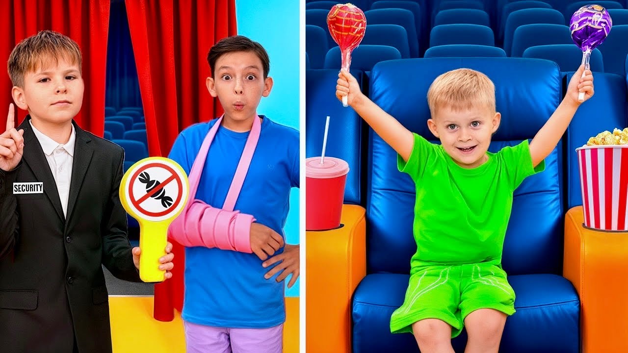 Cinema Rules vs. Kids with Candy 🍬: Hilarious Sneak-In Tricks!