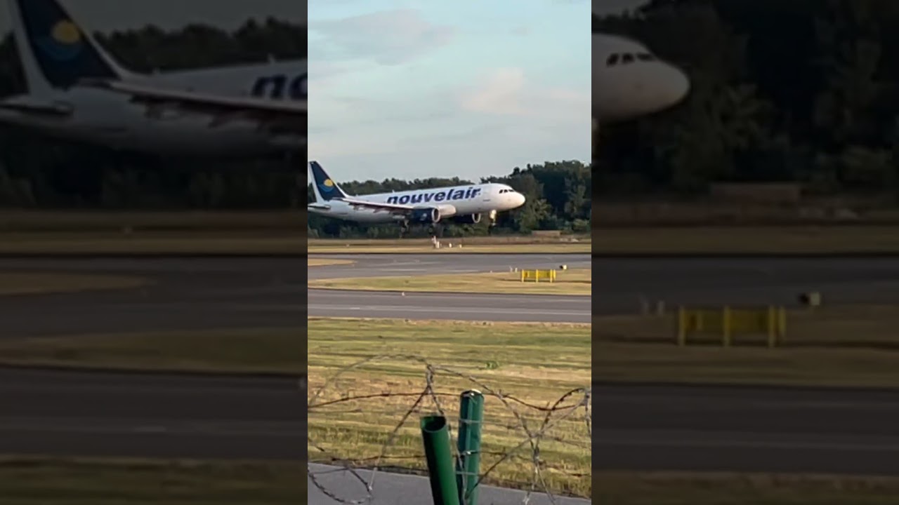 Nouvelair Airbus A320-214 Lands at Gdansk ✈️