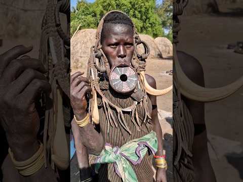 Mursi tribe Omo Valley Ethiopia #shorts #ethiopia #omovalley #omoadvisor #omoriver #short