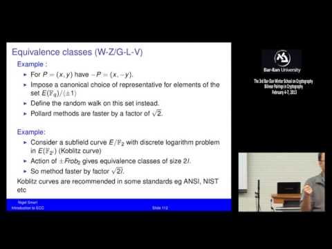 3rd BIU Winter School on Cryptography: Applications of Elliptic Curves to Cryptography - Nigel Smart