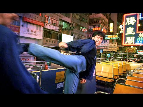 The Double Decker Bus Fight Scene | Tiger Cage 2 | CLIP