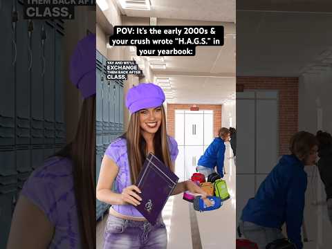 POV: It’s the #early2000s & your crush wrote H.A.G.S. in your yearbook. #nostalgia #millennials