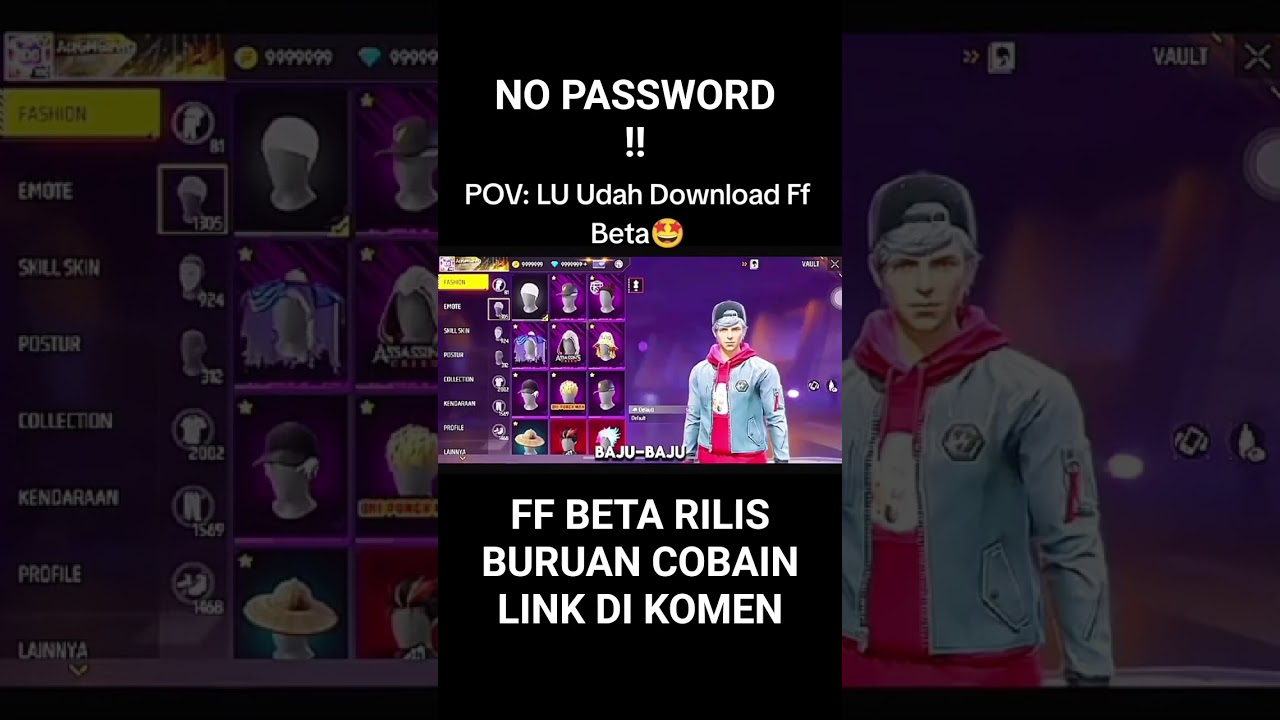 Coba FF Beta Test Gratis Tanpa Password 🥵