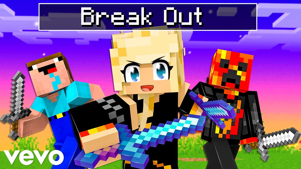 Epic Minecraft Animation Music Video 'BREAK OUT' by BriannaPlayz 🎶