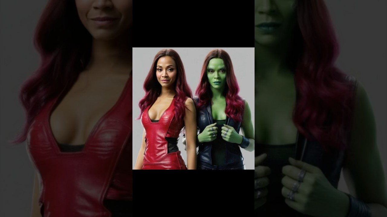 Superhero Photoset Featuring Gamora, Nebula, and Mantis from Marvel