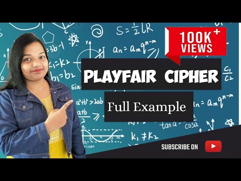 Playfair cipher example in Hindi | Playfair cipher encryption and decryption example | Cryptography