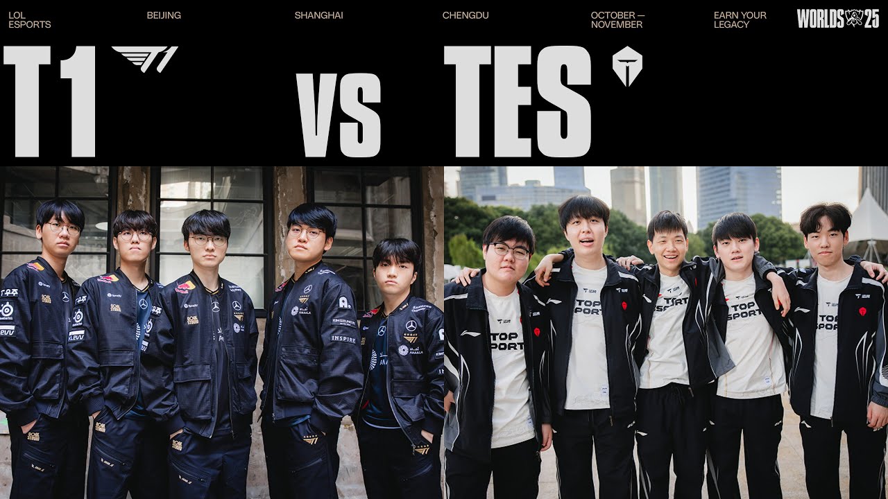 T1 vs TES | Worlds 2025 Semifinal - Clash of Legends 🔥