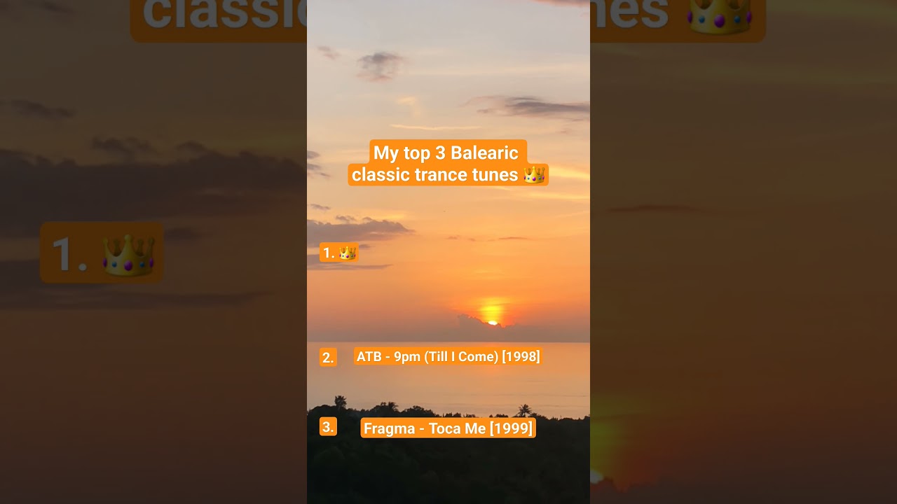 My Top 3 Balearic Trance Classics #IbizaTranceClassics #Trance #BalearicTrance #Techno