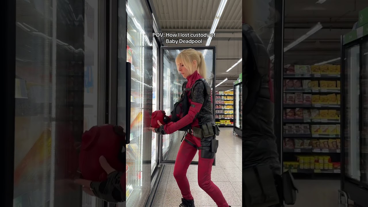 Lady Deadpool Shopping with Dad 🛒