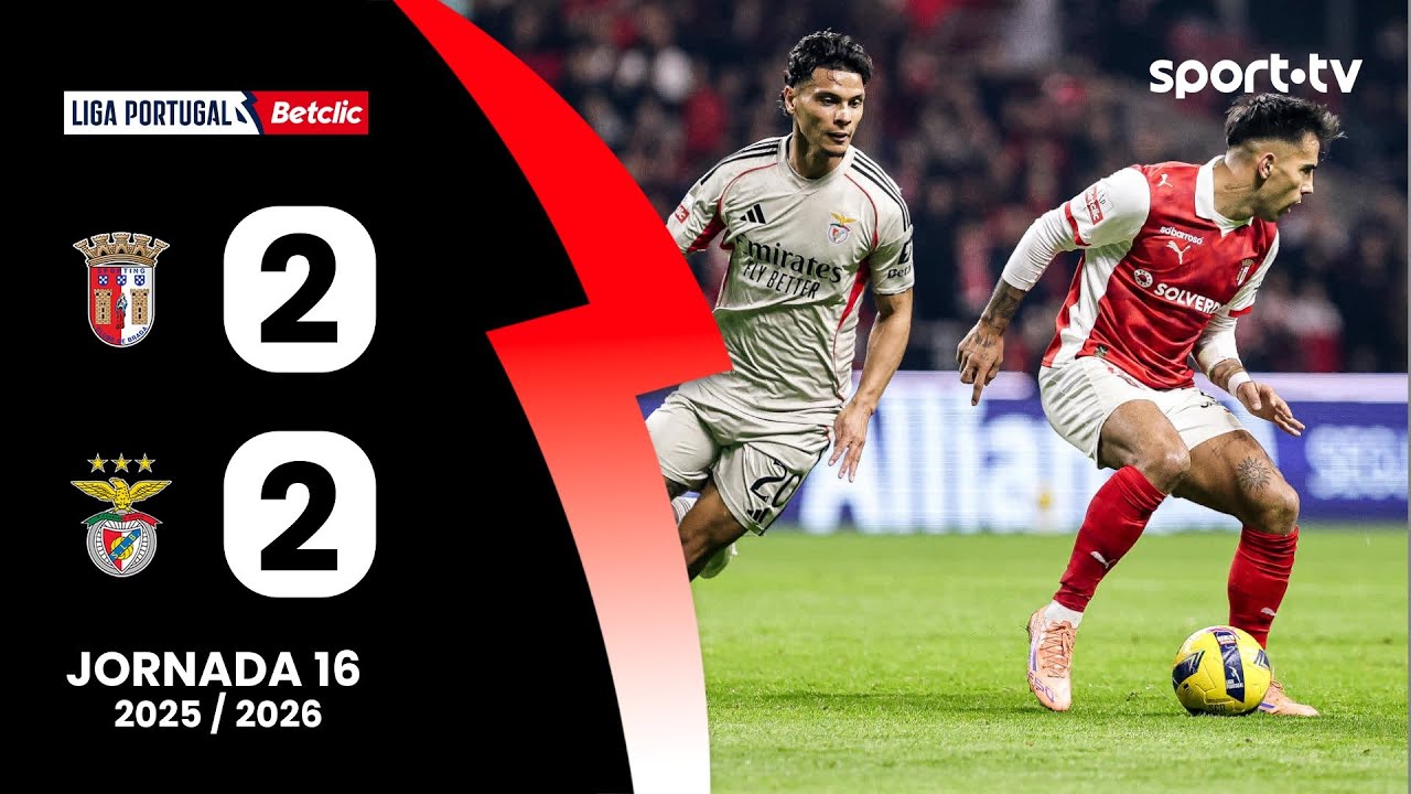 Braga 2-2 Benfica | Liga Portugal ⚽
