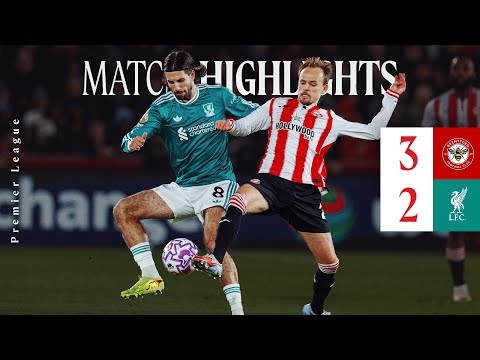 Highlights: Brentford 3-2 Liverpool | Kerkez & Salah Goals in Premier League Defeat