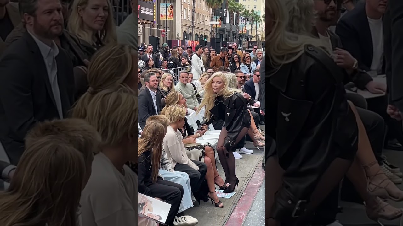 #AnyaTaylorJoy and #ElsaPataky share a cute moment at #ChrisHemsworth’s #WalkofFame ceremony.#shorts