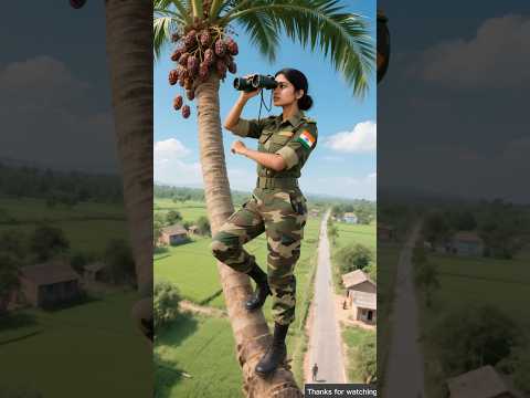 Lady Soldier saves Milkman Grandpa from a giant snake 😭 #ai #army #save #bus