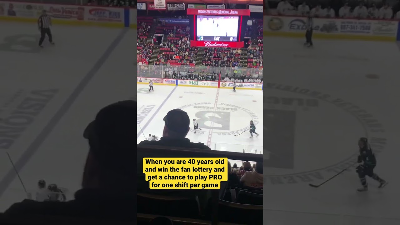 40-Year-Old Fan Gets Pro Hockey Shot!✨