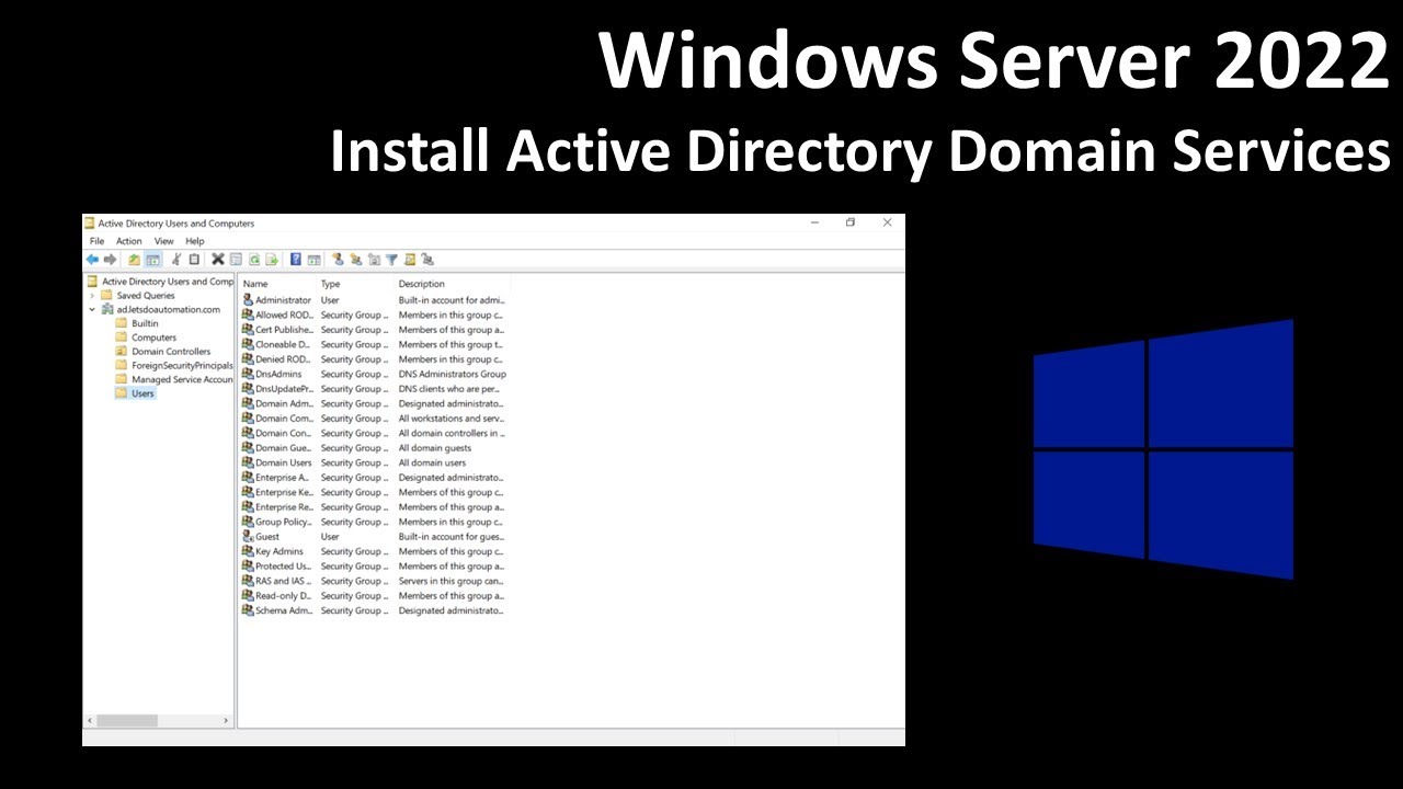 Install Active Directory on Windows Server 2022