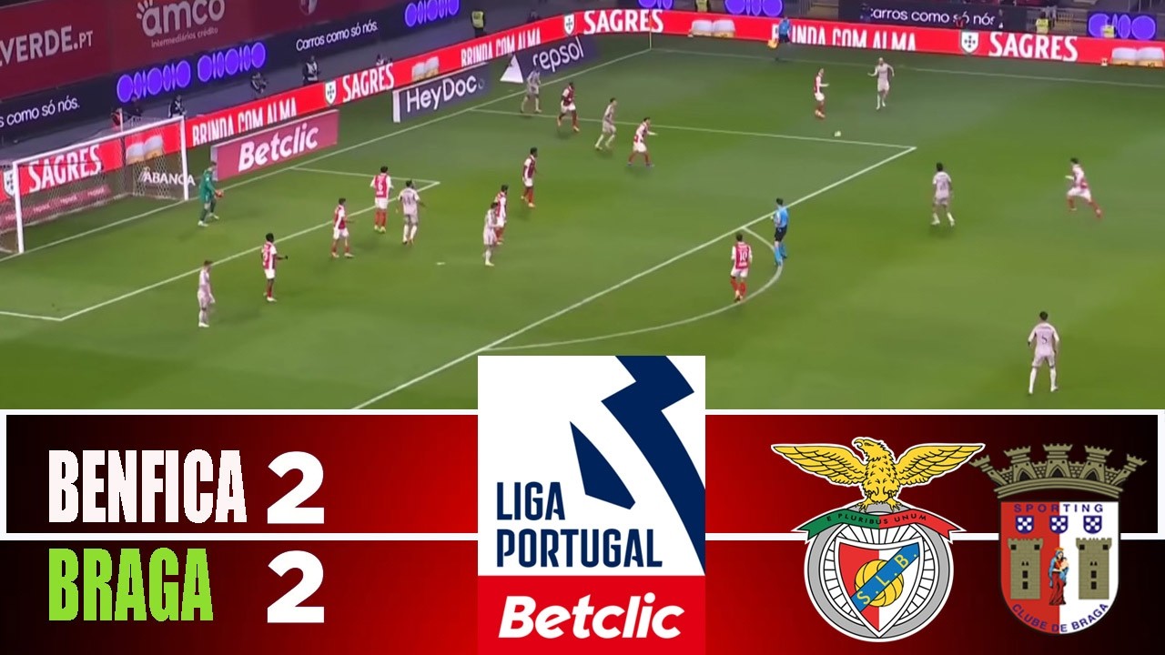 Benfica vs Braga 2-2 | 2026 Primeira Liga Highlights ⚽