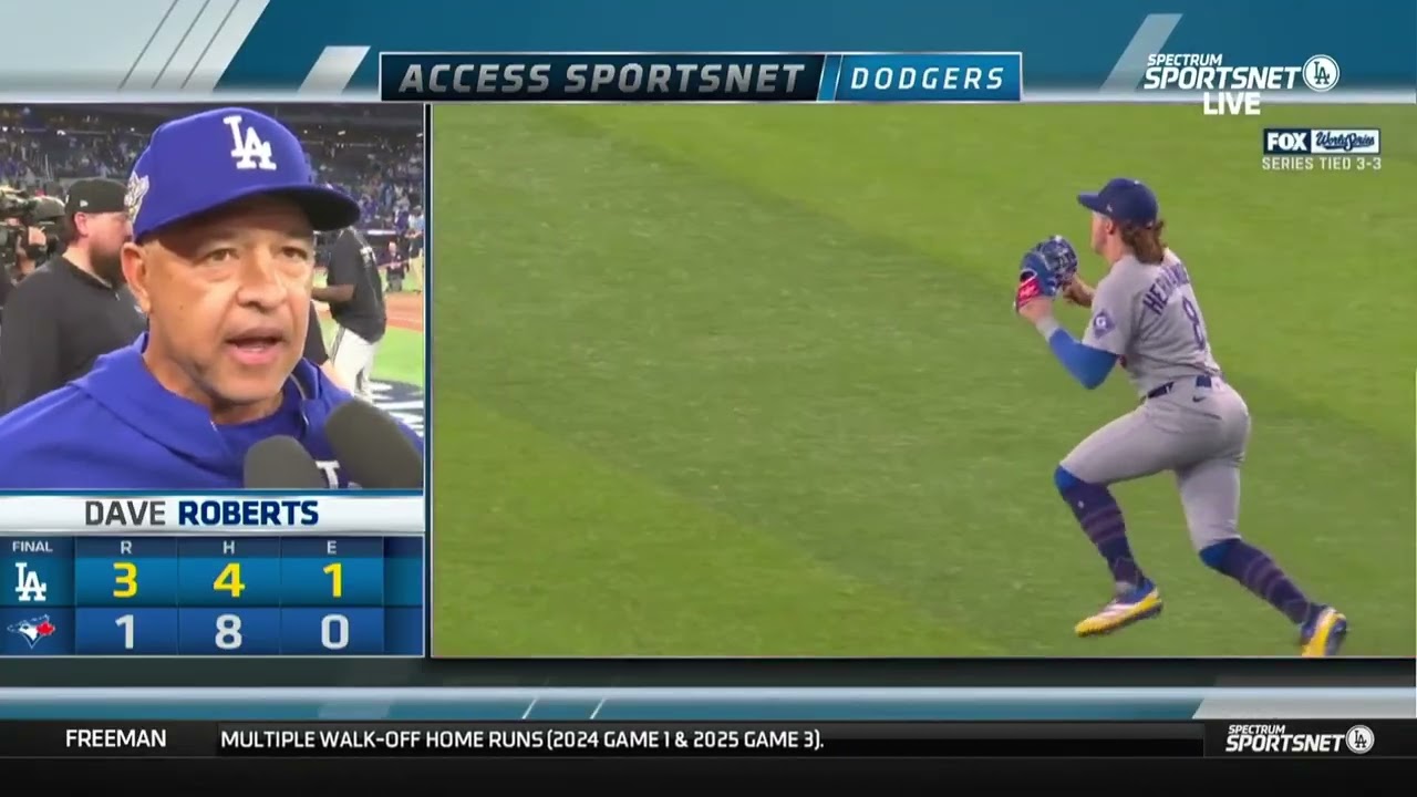 Dave Roberts Celebrates Dodgers' Game 6 Win & Confirms Shohei Ohtani Will Pitch in Game 7 ⚾