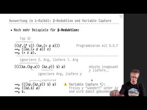 Informatik 1 — Chapter #13 — Video #062 — β-Reduktion, Variable Capture, Substitution, Namens-Pool