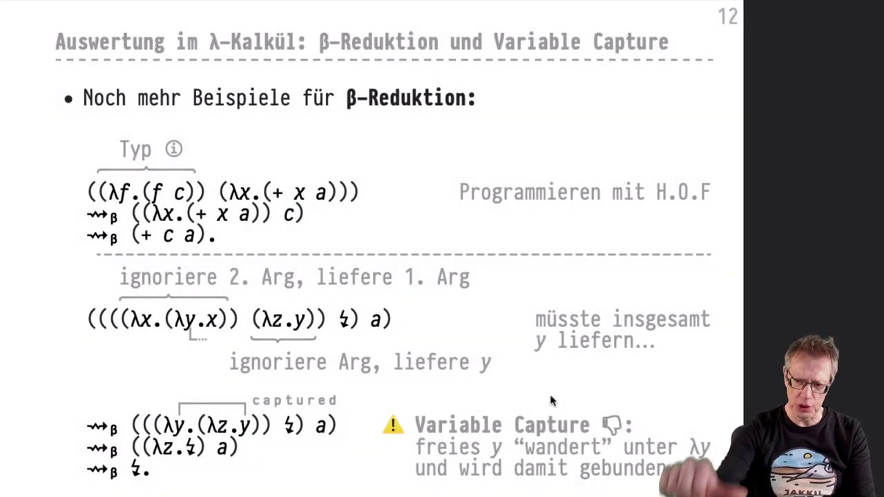 Informatik 1 Kapitel 13: β-Reduktion, Variablenbindung & Substitution erklärt 🧠