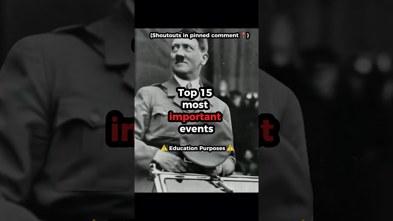 Top 15 most important events in history