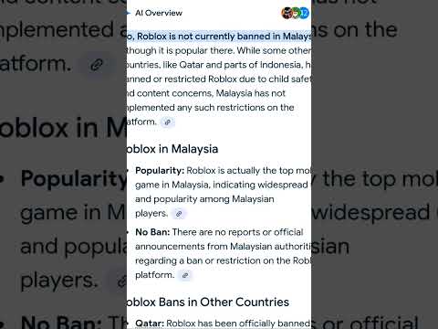 Malaysia kids Roblox isn't banned!