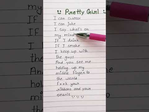 English songs with lyrics ~~Pretty Girl 😍~ Maggie lindemann #youtubeshorts #shortsvideo #shorts