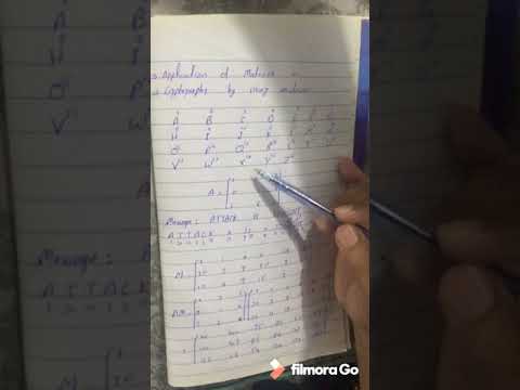 cryptography by using matrices