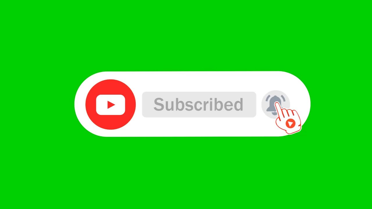 YouTube Subscribe Button Animation (Black & Green) 🎬